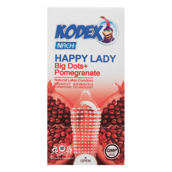 کاندوم ناچ کدکس مدل Happy Lady بسته 10 عددی